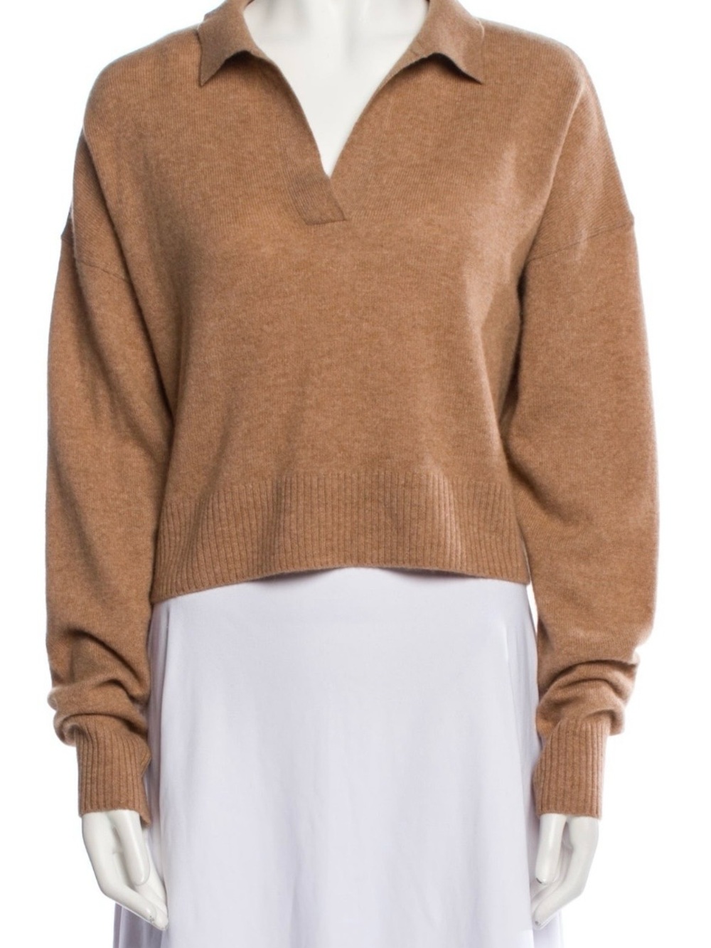 Reformation Women's Camel Collared Pullover Sweater Size Small